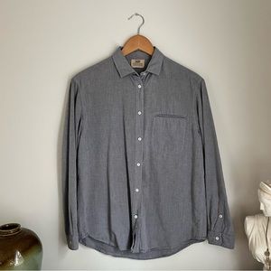 Zady .05 The Boy Friend Button Up - blue organic cotton button down